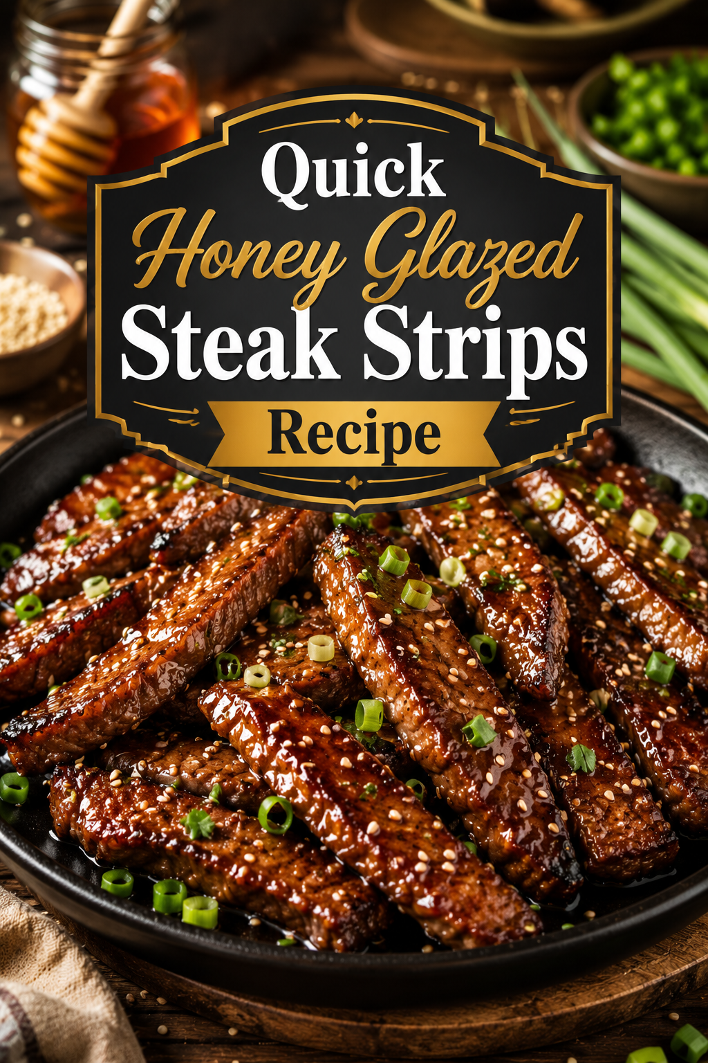Honey Glazed Steak Strips