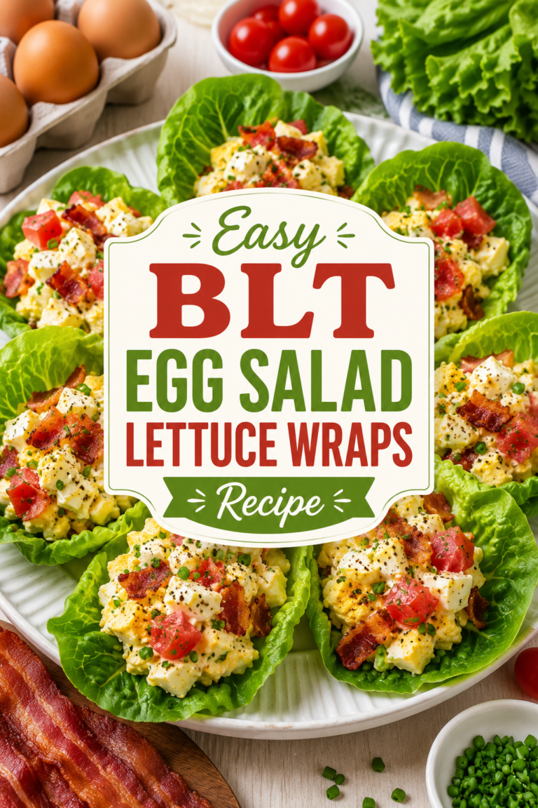 BLT Egg Salad Lettuce Wraps