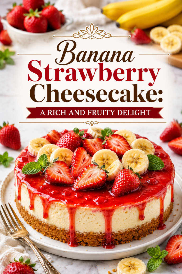 Banana Strawberry Cheesecake